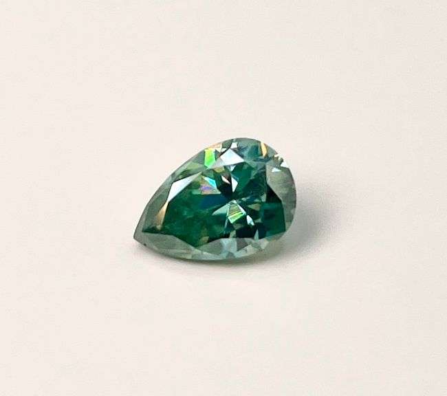 Beautiful 2.35 Ct Mint Green/Ice Blue Pear Moissanite