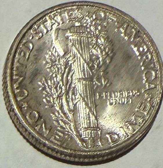 1926 Full Split Bands BU Mercury Dime