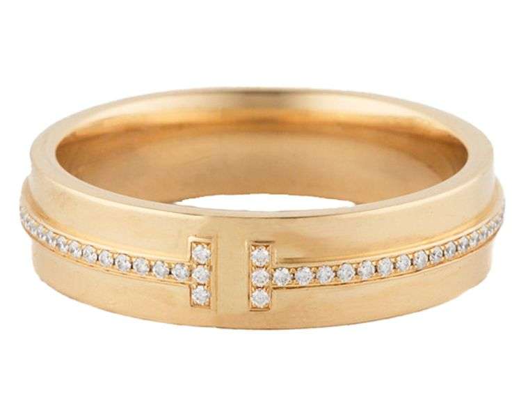 Tiffany & Co. 0.12ctw Diamond T Wide Band Ring