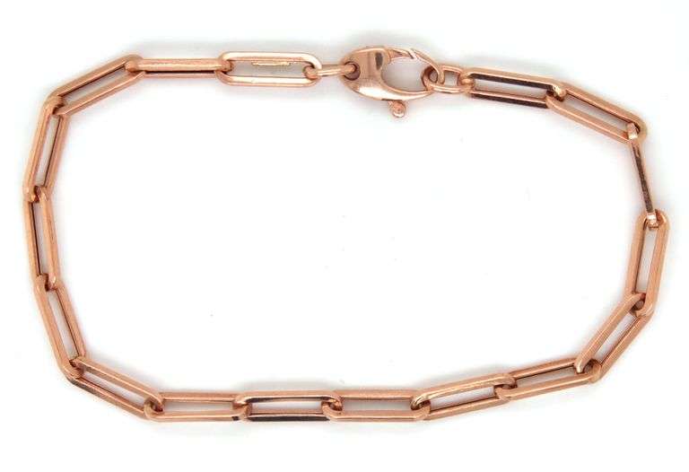 Nice 14K Rose Gold Italian Made Link Bracelet