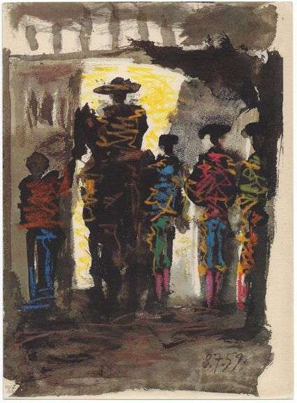 Rare First Edition Pablo Picasso Toros y Toreros Offset Lithograph 1961