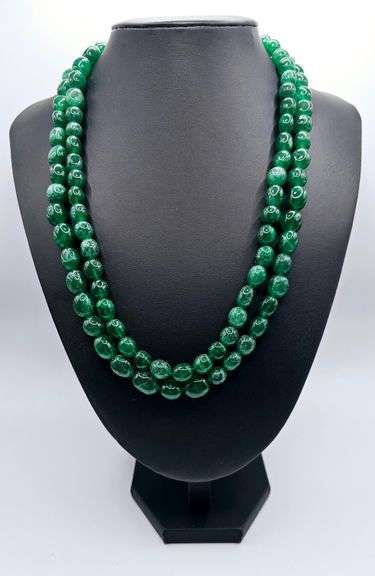 Lovely Huge 720 Ctw Natural Mined From The Earth Emerald Necklace