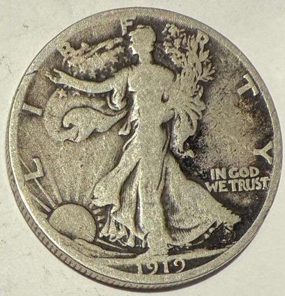 Two Tone 1919 S Walking Liberty Half