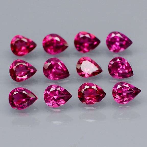 Premium color! 4.57ct matched pink violet Garnets!
