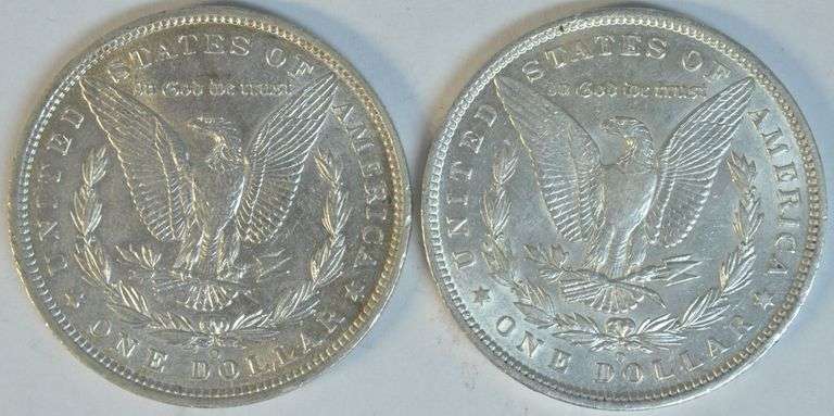 Near Mint 1887-O & 1890-O Morgan Silver Dollars