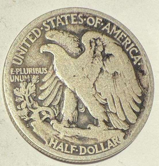 Two Tone 1919 S Walking Liberty Half