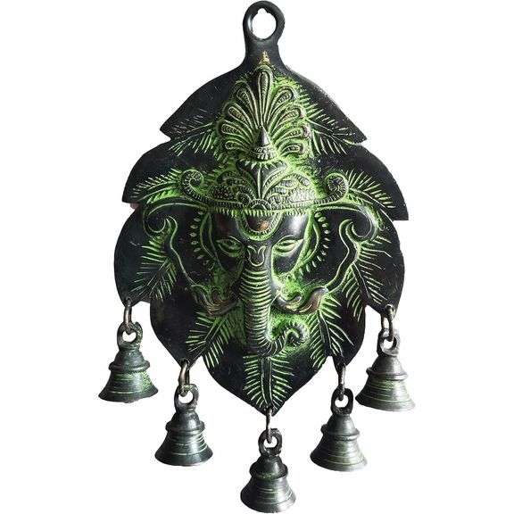 Brass Wall Hanging Classic Hindu Art with Bell