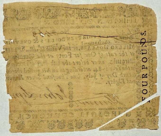 July 14 1780 Virginia 413 1/3 Dollar Note