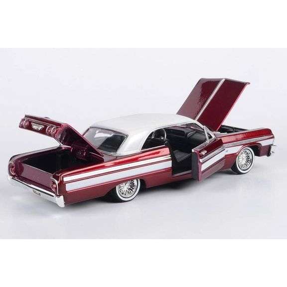 1964 Chevy Impala Lowrider Diecast Car Candy Red