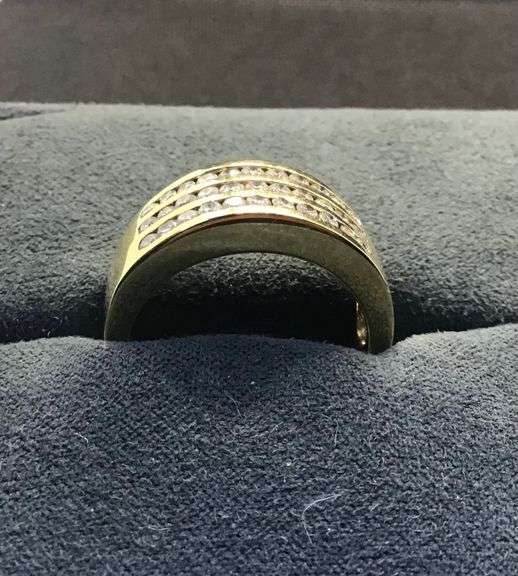 MEN’S 14K YELLOW GOLD NATURAL DIAMOND WEDDING BAND