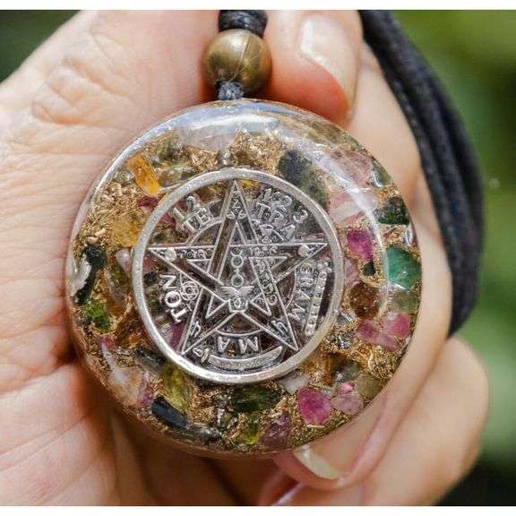 Orgone and Black Tourmaline Protection Pendant
