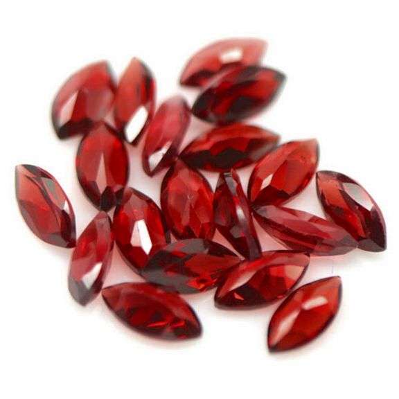 Premium 13.40ct marquise cut cherry red Garnet set