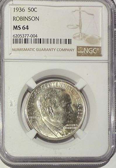1936 Robinson Comm Half NGC MS 64