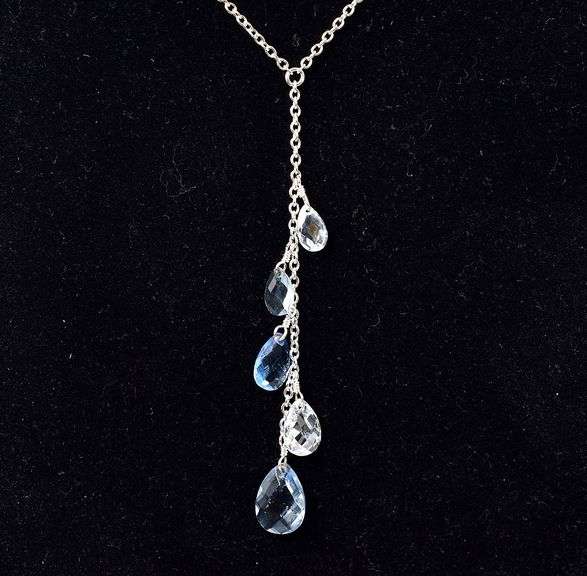 Tear Drop Pendant Necklace in Sterling Silver