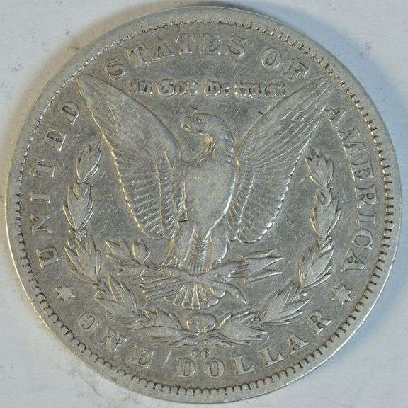 Scarce 1880-CC Morgan Silver Dollar. Upper end circ