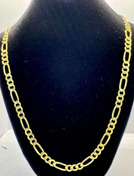 14K Yellow Gold Figaro Link Chain