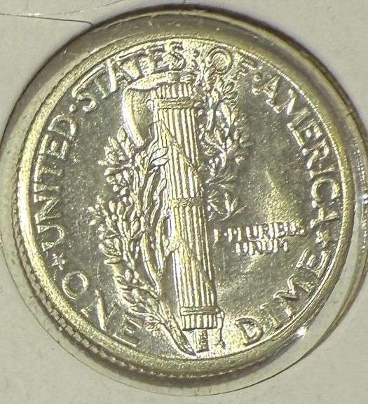 1934 Frosty White BU Mercury Dime