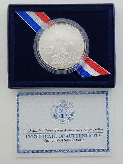 2005-P $1 Marine Corps 230th Anniversary MS OGP