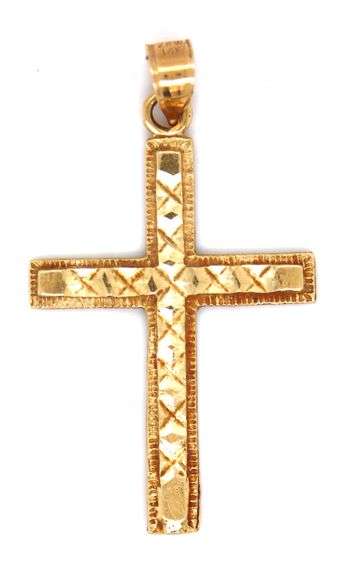 14kt Yellow gold cross pendant