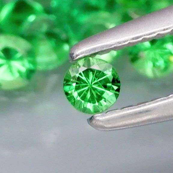 Chrome green! 1.76ct untreated Tsavorite set