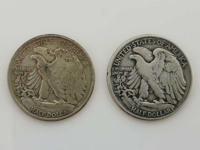 1936 & 1937 Walking Liberty Half Dollars