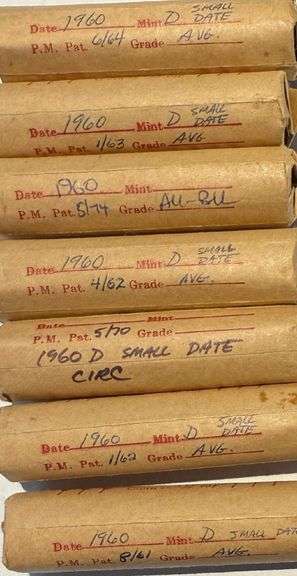 7 1960 60 D Small Date Lincoln Rolls