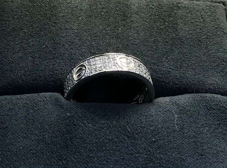 MEN’S 14K WHITE GOLD NATURAL DIAMOND WEDDING BAND