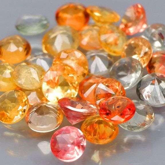 Vibrant 3.87ct set of diamond cut Sapphires!