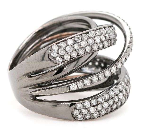 Effy 2.50ctw Round Diamond Multi Row Crossover Ring in 14K