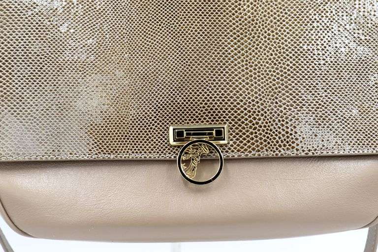 Versace Large snakeskin satchel bag with shoulder strap