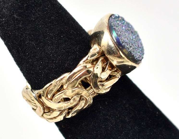 Geo Rock Ring in Vermeil Sterling Silver