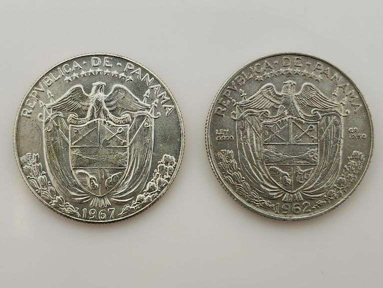 1962 & 1967 Panama Medio 1/2 Balboa