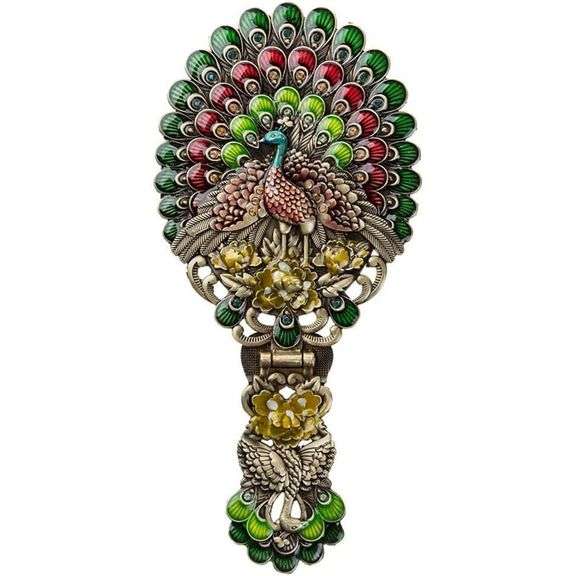 Peacock-Style Foldable Handheld Vanity Mirror