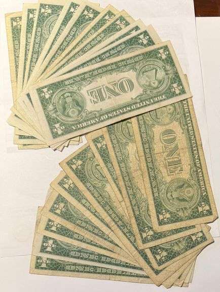 20 Various 1935 $1 Silver Certificates.