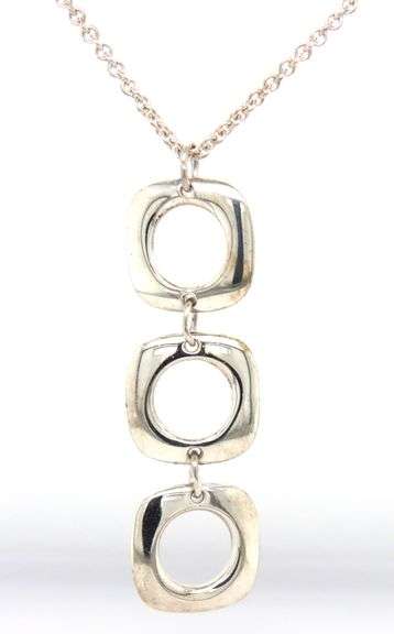 Tiffany & Co Triple square pendant on chain