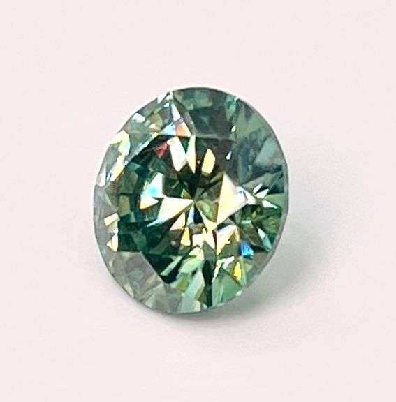 Sparkling 2.55 Ct Mint Green/Blue Brilliant Round Cut Fire Moissanite