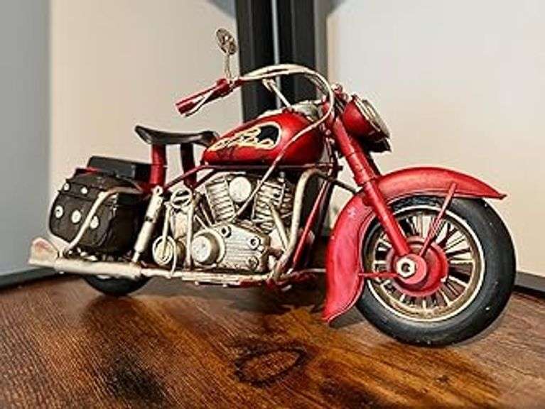 Iron Motorcycle Model Hand-Painted