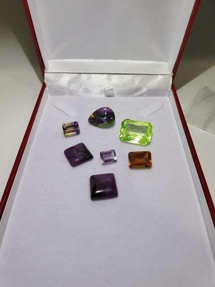 Wow!  Very large collection of fine 7 genuine various size of Ametyst, Topaz, Tourmaline