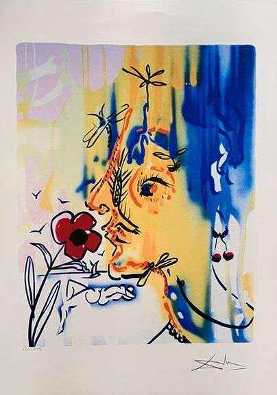 Pencil Numbered Salvador Dali, Vanishing Face