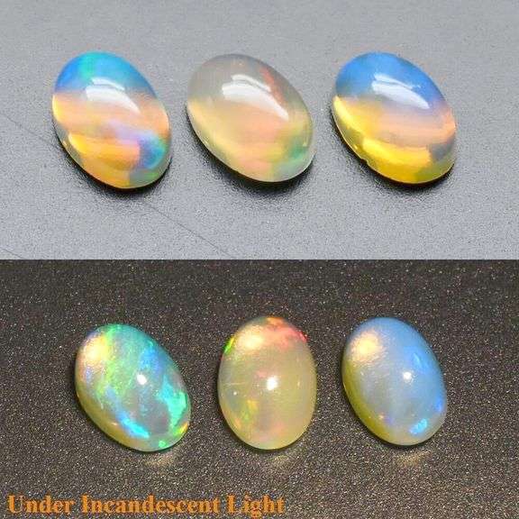 High color 1.11ct untreated Yita Ridge Opal set!