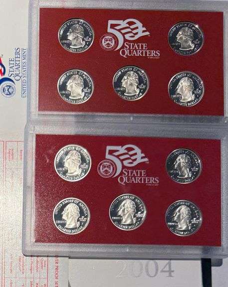 2004 & 2005 State Quarter Silver Proof Sets