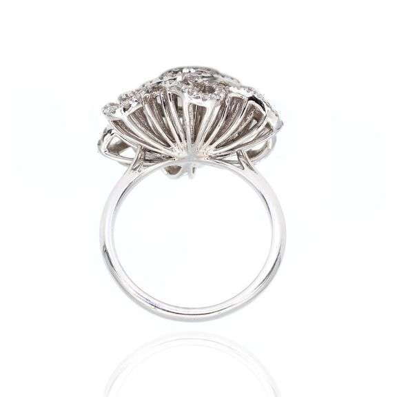 14k(585) White Gold  Natural Diamond Ring Size 7