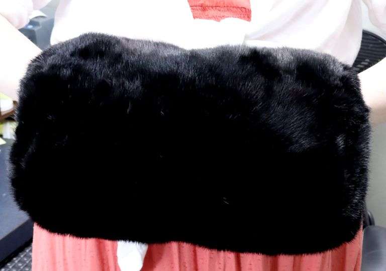 YSL mink fur muff
