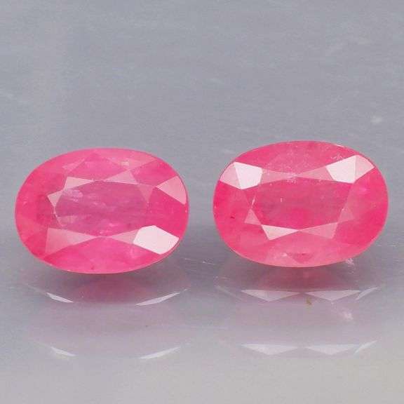 Vivid! 2.34ct pair of red pink Rubies -Heated only!