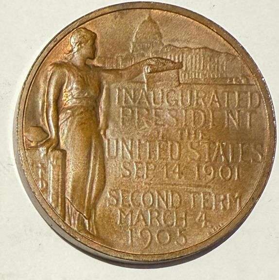 1905 Second Term TR Unc Inaugural Medal