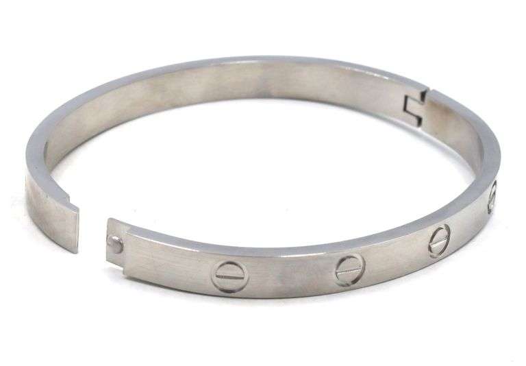 Stainless steel love bangle bracelet