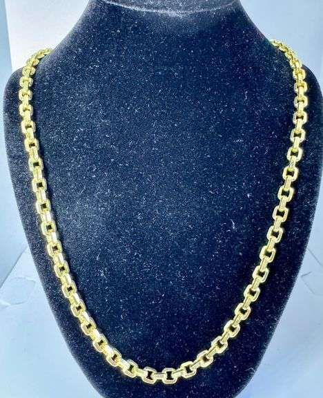 14K Yellow Gold Cable Link Chain