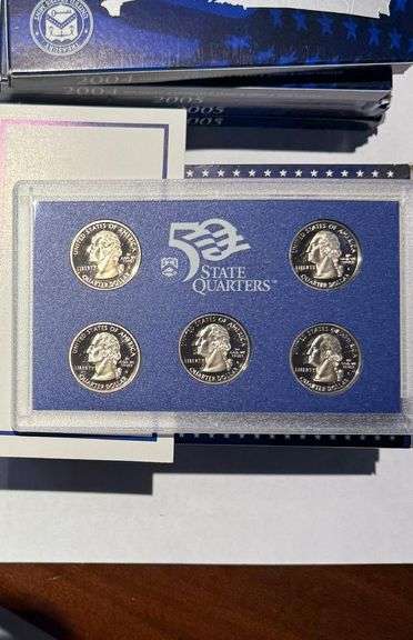10 Various US State Quarter Proof Sets