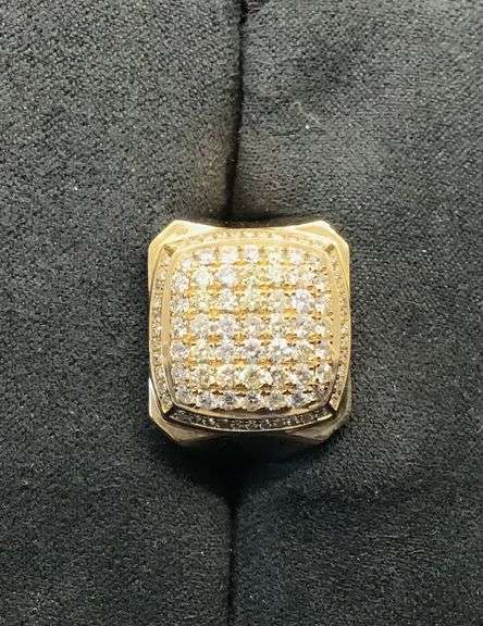 MEN’S 14K YELLOW GOLD NATURAL DIAMOND RING