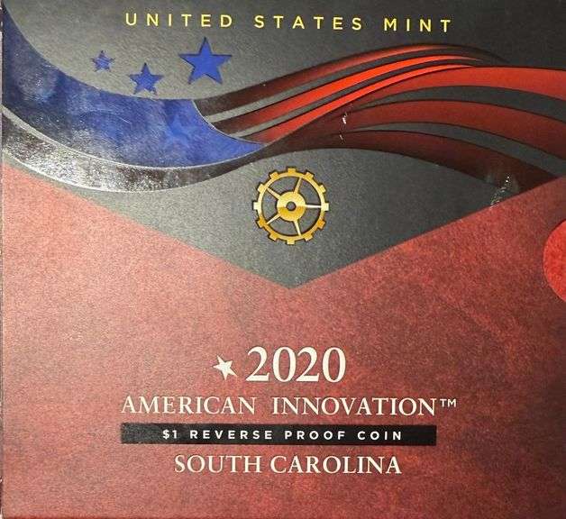 2020 American Innovation South Carolina $1 Reverse Proof in US Mint Holder